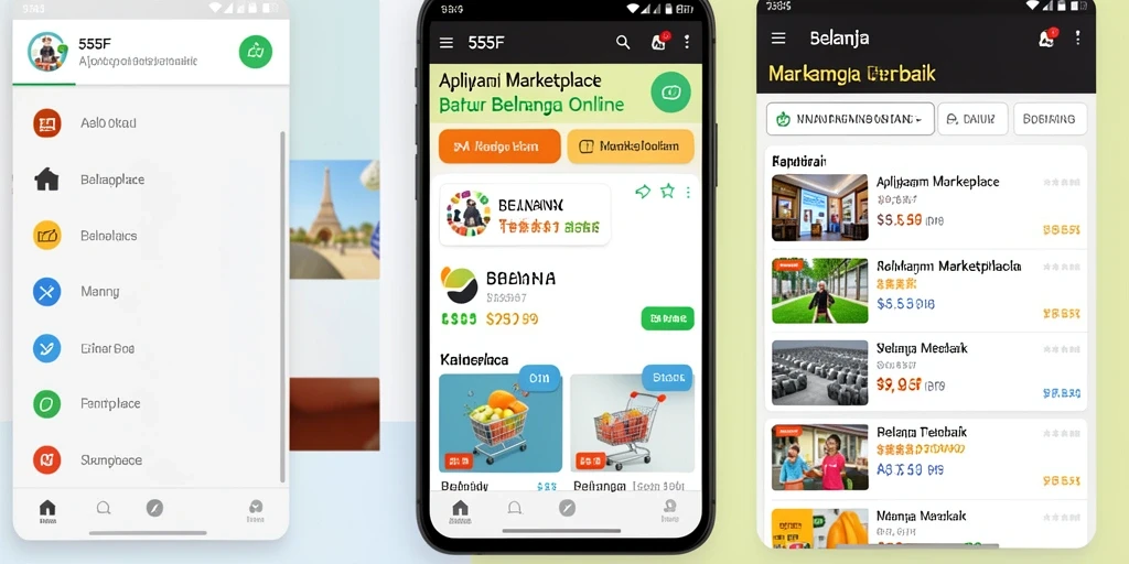 Antarmuka pengguna 555F yang menarik dan mudah diakses.