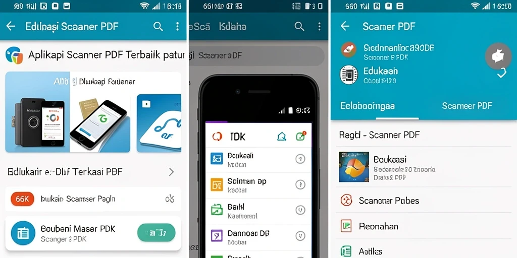 Antarmuka aplikasi Scanner PDF 66K yang intuitif dan mudah digunakan.