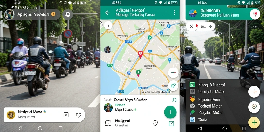 Tampilan antarmuka aplikasi Navigasi Motor 8364 yang modern dan informatif.