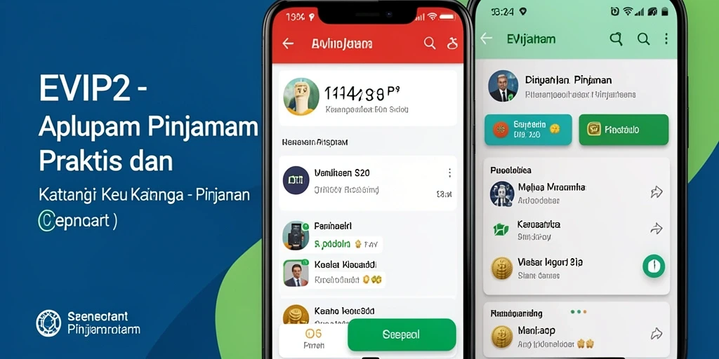 Tampilan antarmuka user-friendly EVIP2 untuk pengajuan pinjaman.