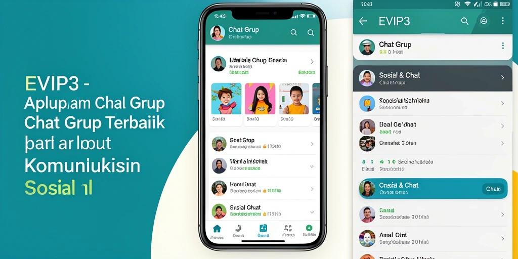 Tampilan antarmuka grup chat yang interaktif dan mudah digunakan.