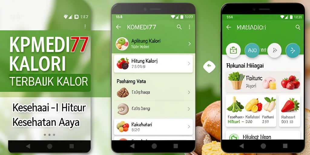 Tampilan antarmuka KOMEDI77 yang user-friendly dan fungsional untuk Hitung Kalori.