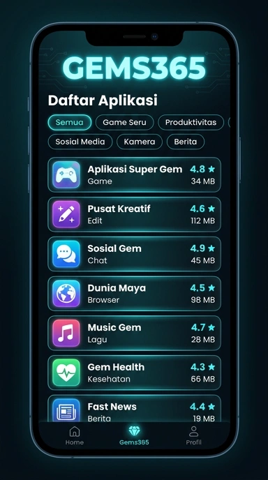 Temukan Aplikasi Terpopuler di gems365 | Hub Unduhan Terpercaya