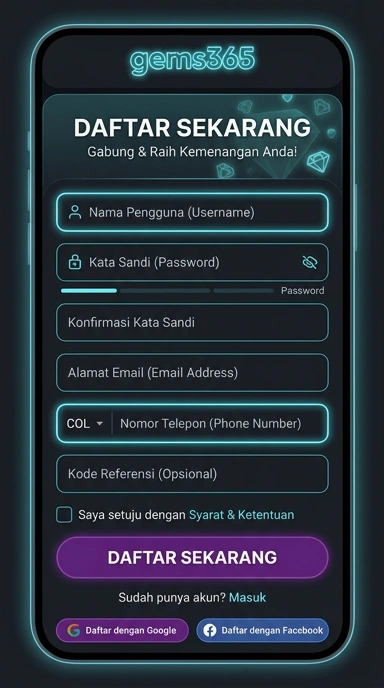 Panduan Membuat Akun Gems365 untuk Pengguna Android