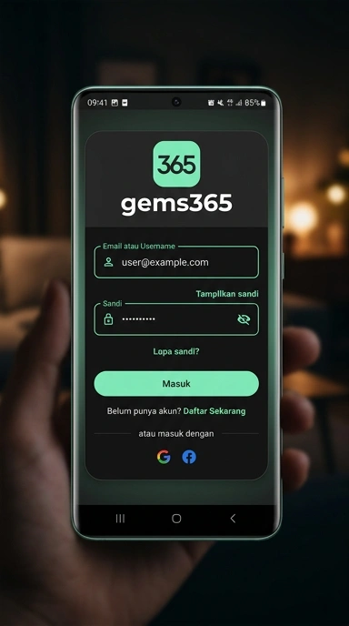 Panduan Login Akun gems365 untuk Pengguna Android