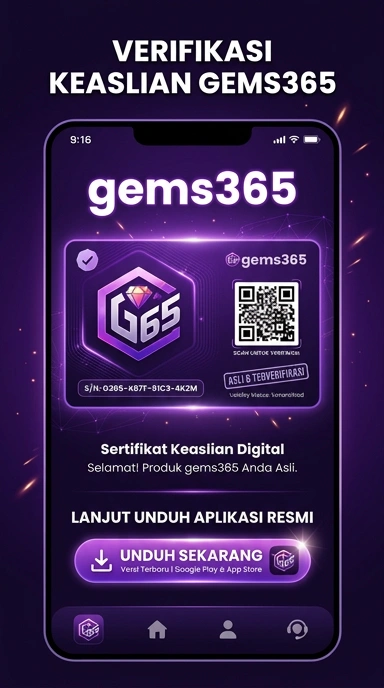 Halaman Resmi gems365 untuk Pengguna Android